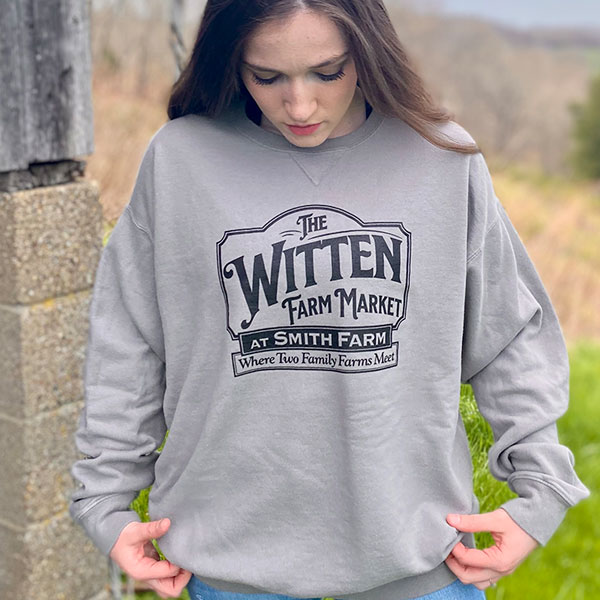 Witten Smith Farm Market Sweatshirt Logo Grey Front
