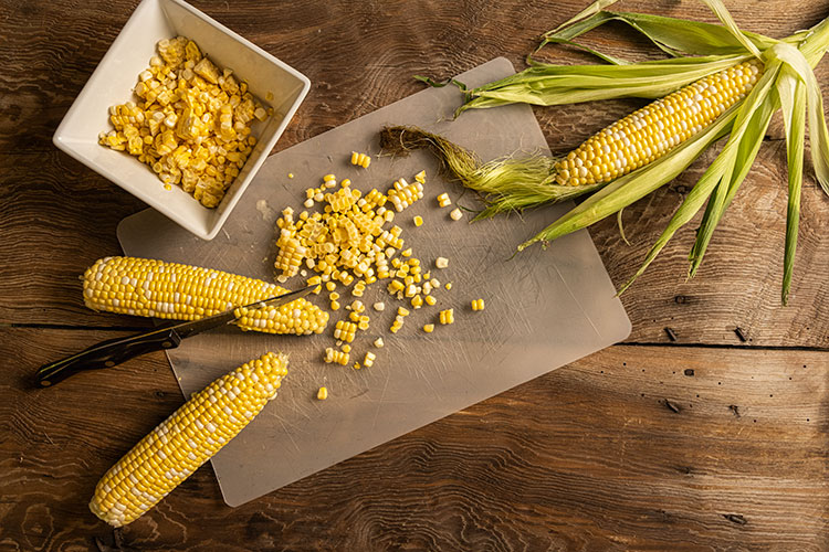 Cutting Sweet Corn for your favorite recipes